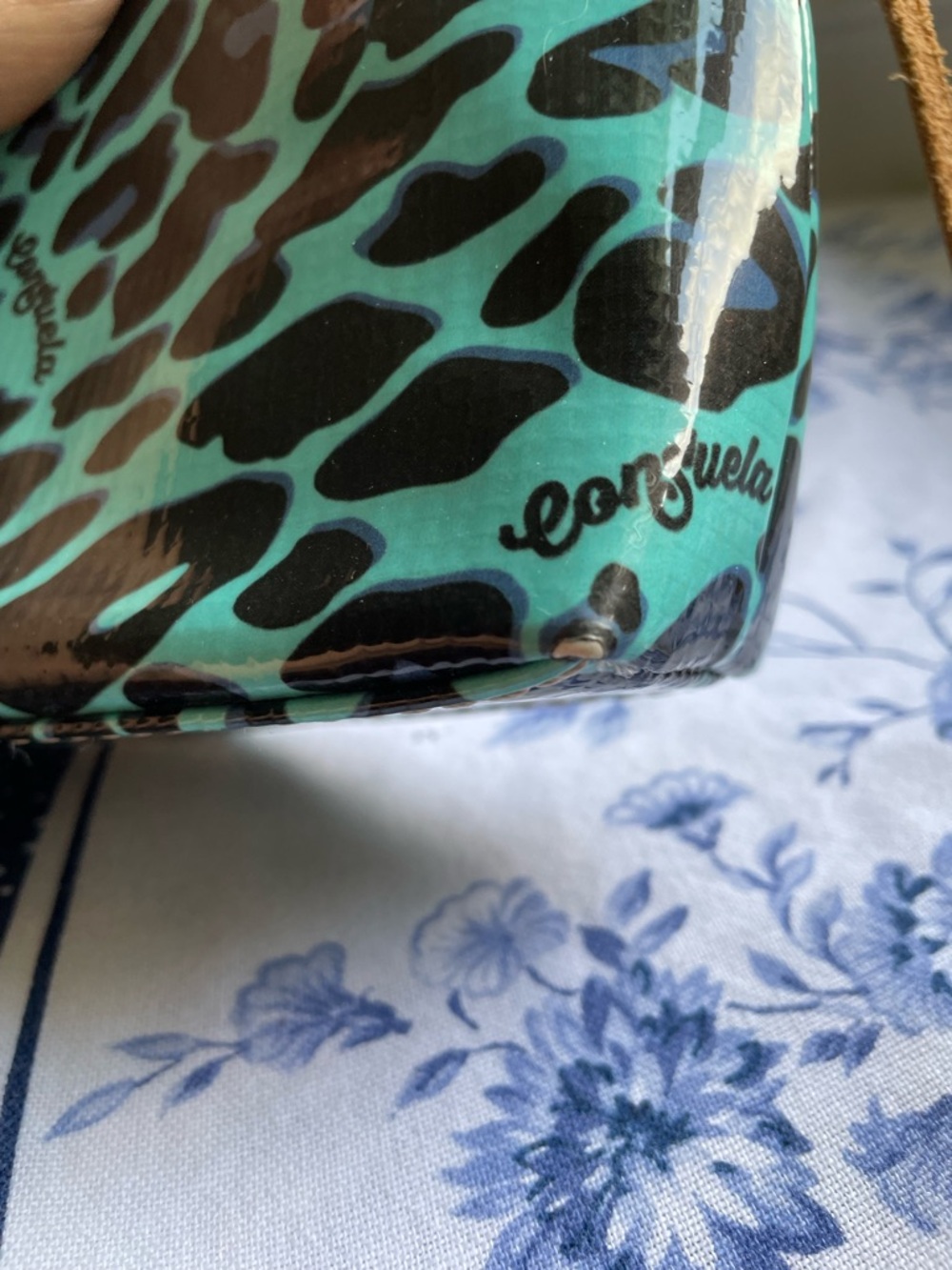 CONSUELA DOWNTOWN CROSSBODY BAG IN BLUE “JAG” LEOPARD PRINT - Picture 10 of 16